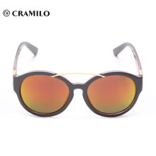 latest design round metal bridge mirror lens sunglasses China factory